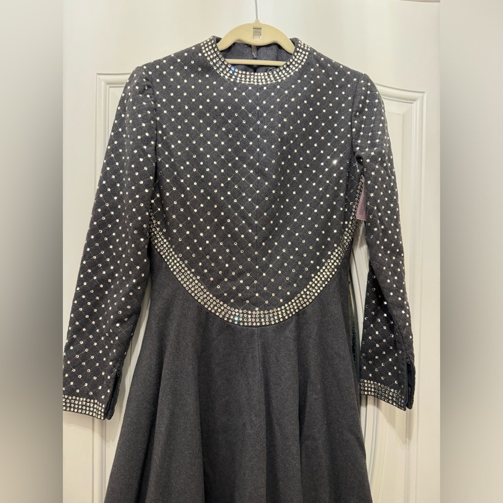 Geoffrey Beane designer gown with crystals